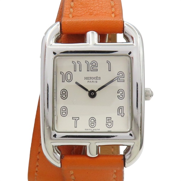 銀色錶盤 不鏽鋼 皮帶 Cape Cod 腕錶 非原廠錶帶 CC1.210【HERMES 愛馬仕】 CC1.210