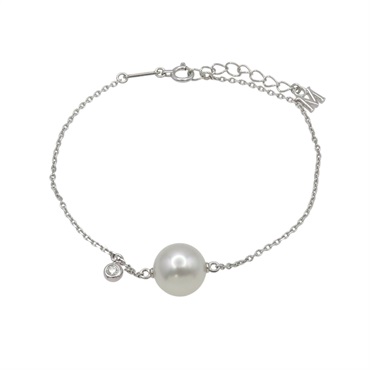 18K白金 Akoya珍珠 鑽石 手鍊【MIKIMOTO 御木本】