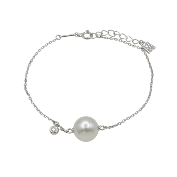 18K白金 Akoya珍珠 鑽石 手鍊【MIKIMOTO 御木本】