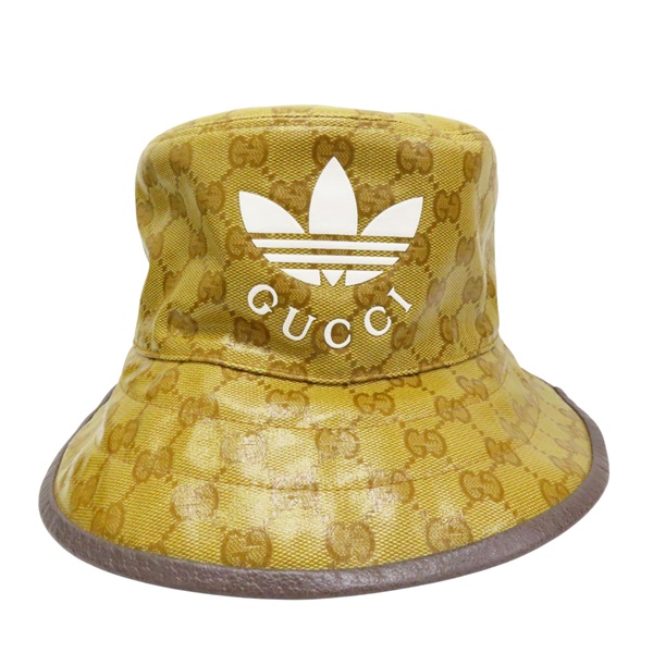 x Adidas 卡其色 GG Crystal 帆布 漁夫帽 696484