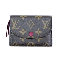 棕色 原花 PVC塗層帆布 Rosalie 零錢包 M41939