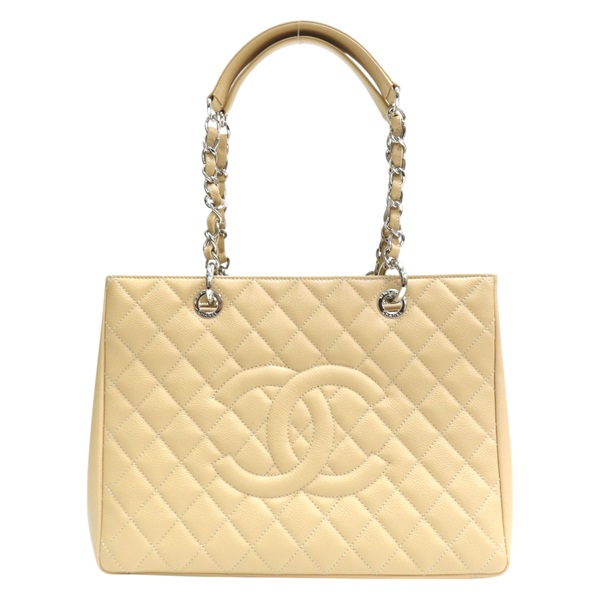 米色 菱格紋 牛皮 GST 鍊帶 肩背包