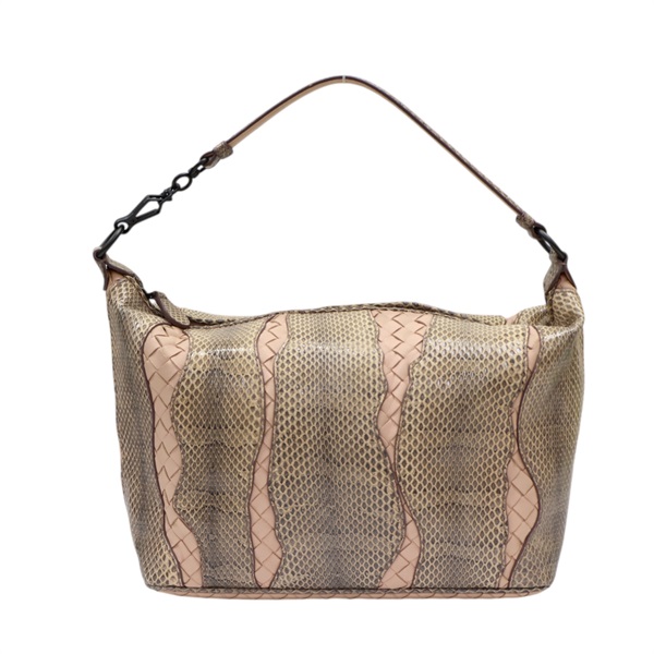 粉色 編織羊皮 蛇皮 肩背包