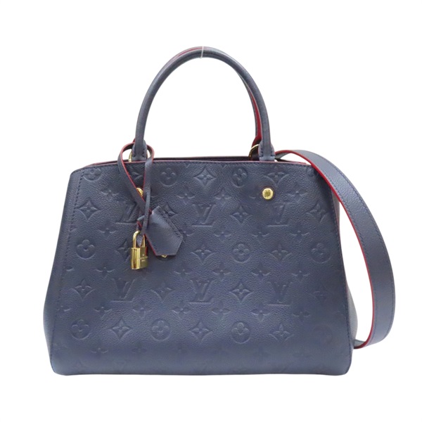 藍色 壓紋牛皮 Montaigne MM 兩用包 M42746