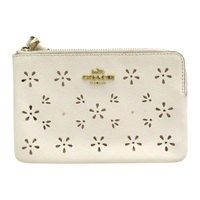 米色 帆布 拉鍊 零錢包