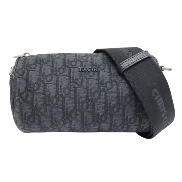 黑色 緹花 帆布 Roller 肩背包