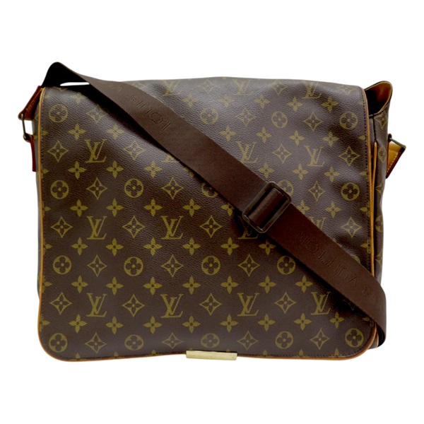 棕色 原花 帆布 Abbesses 肩背包 M45257