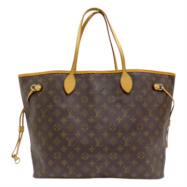 棕色 原花 帆布 Neverfull GM 托特包 M40157