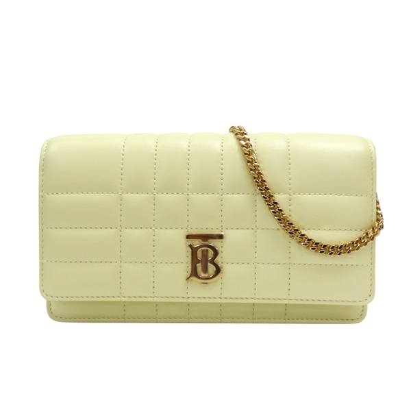 鵝黃色 皮革 Lola Clutch 鍊帶肩背包 80697541