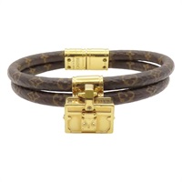 棕色 原花帆布 Ptite Malle 手環【LOUIS VUITTON LV 路易威登】 M6154F