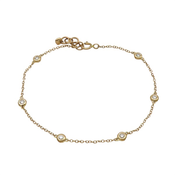 18K玫瑰金 鑽石 手鍊【JEWELRY 無品牌珠寶】