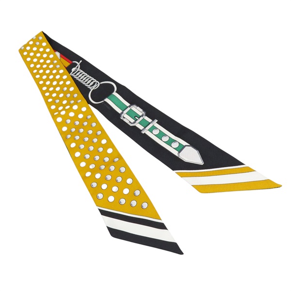 黑色 絲綢 Tralala Twilly 絲巾