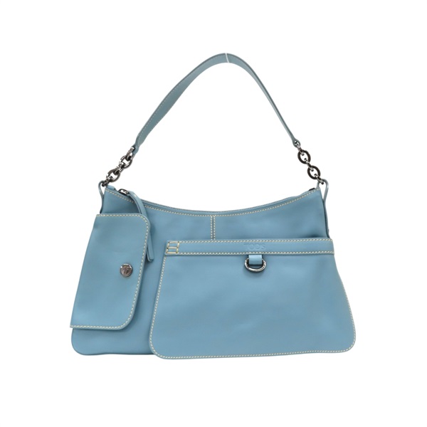 土耳其藍 牛皮 肩背包【TOD'S 托德斯】