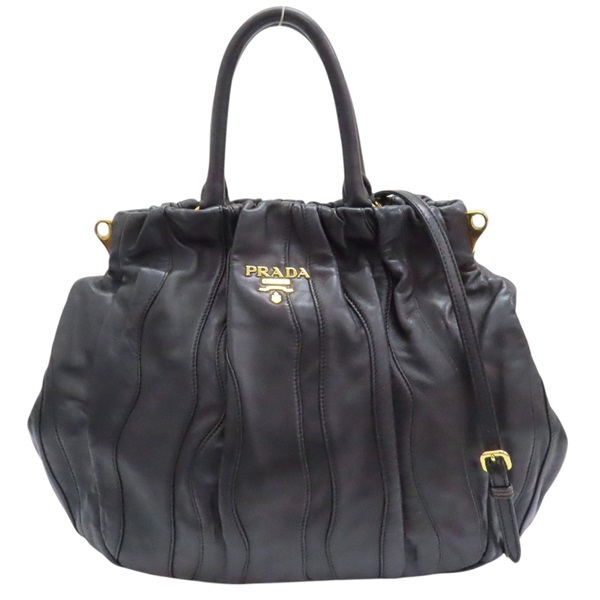 黑色 羊皮 Stripes 两用包 BN1687