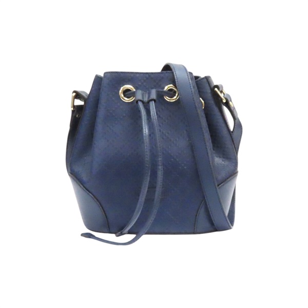 藍色 Diamante 壓紋牛皮 水桶包 肩背包 354229