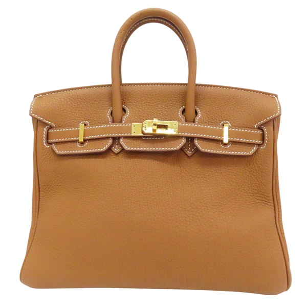 棕色 Togo牛皮 Birkin 25 柏金包 手提包 W刻 金扣 無需鎖【HERMES 愛馬仕】