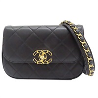 黑色 牛皮 19腰包