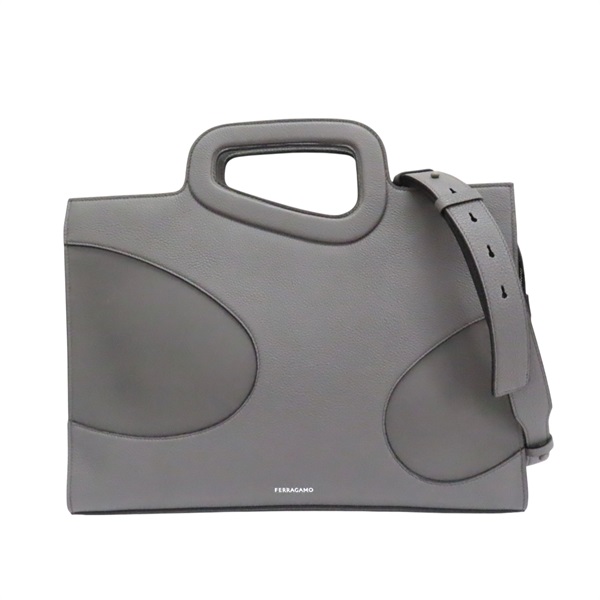 灰色 皮革 公事包 兩用包