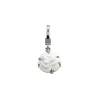 18白K金 山茶花瑪瑙 Camellia 墜飾