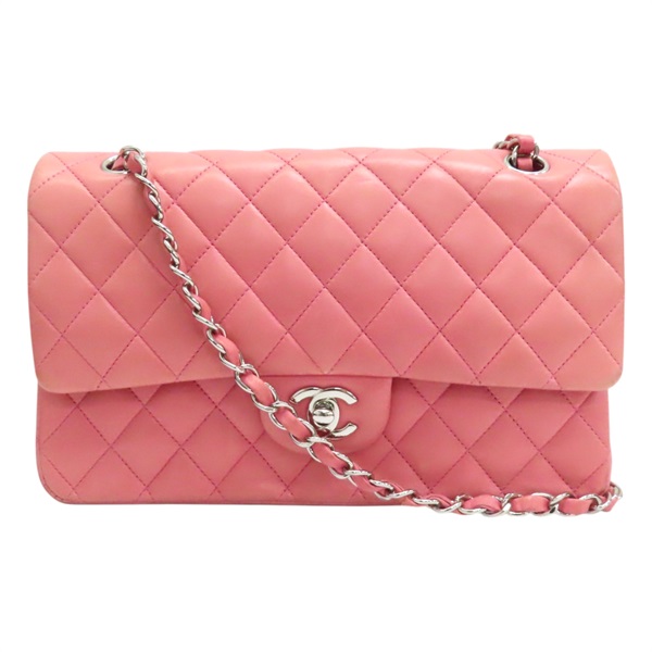 粉色 菱格紋 羊皮 鍊帶 CoCo25 肩背包 A01112