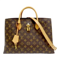 棕色 原花 帆布 Flower Tote 兩用包 M43550