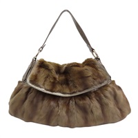 棕色 皮革 肩背包【FENDI 芬迪】 8BR336