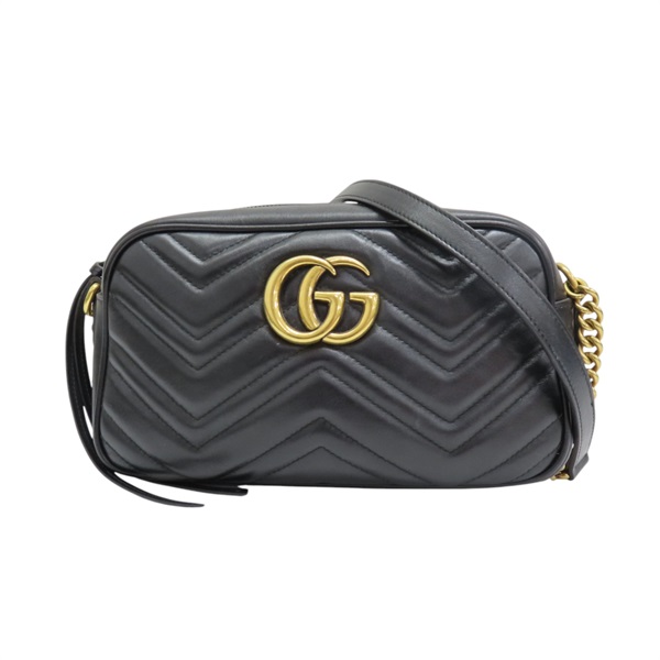 黑色 牛皮 GG Marmont 肩背包 447632