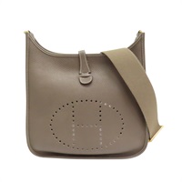 大象灰 TC牛革 Evelyne III GM 肩背包 D刻 金扣