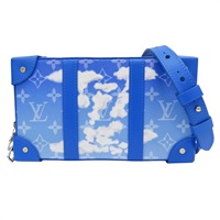 藍色 原花 PVC塗層帆布 Clouds Soft Trunk 肩背包 M45432