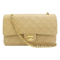 米色 菱格紋 羊皮 COCO25 肩背包 全染色 無卡【CHANEL 香奈兒】