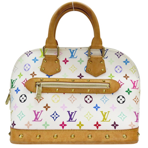 白彩 PVC塗層帆布 Alma PM 村上隆 手提包  M92647