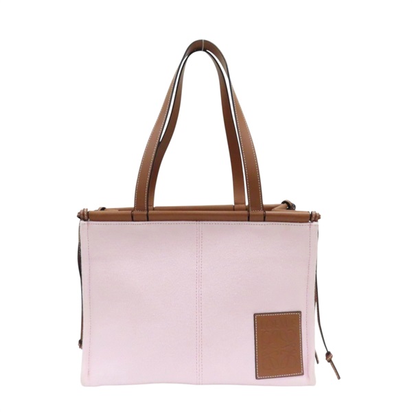 粉色 帆布 牛皮 cushion tote 手提包 330.02AA93