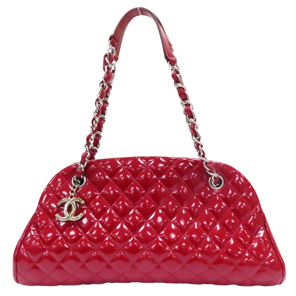 紅色 漆皮皮革 Just Mademoiselle 肩背包 (無卡)