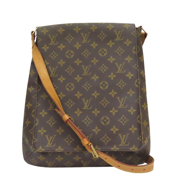 棕色 原花 PVC塗層帆布 Musette Salsa 肩背包 M51256