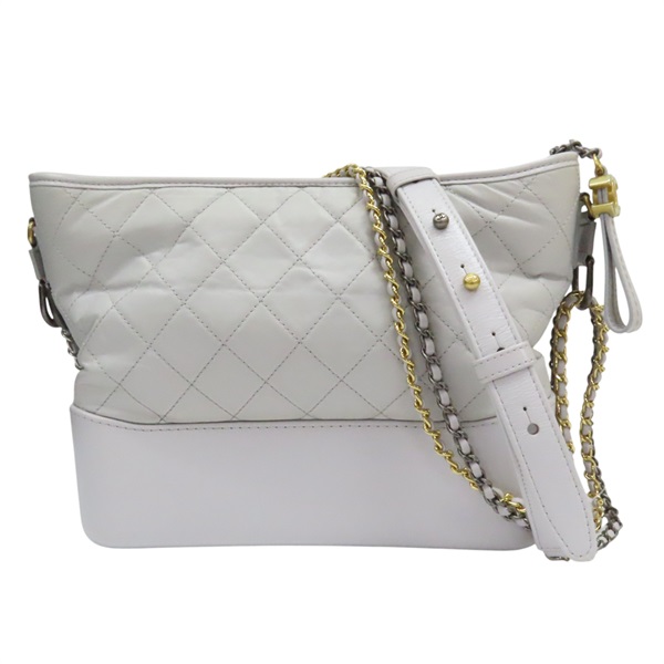 灰色 牛皮 27cm 流浪包 鍊帶 肩背包 A93824