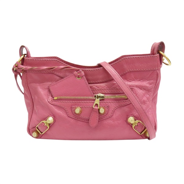 粉色 皮革 Giant Hip 肩背包 237203