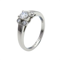 Ballerine Pt950鉑金 鑽石訂婚戒指 49【Cartier 卡地亞】