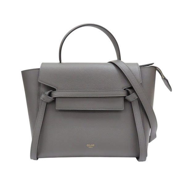 灰色 牛皮 Micro Belt Bag 兩用包 手提包 189153