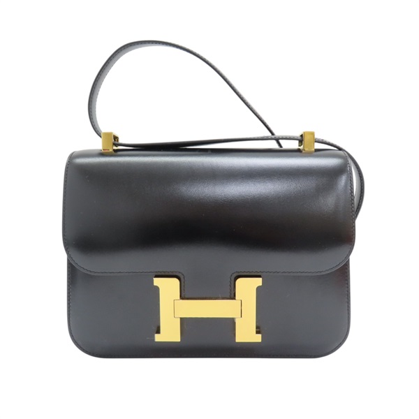 黑色 Box皮革 Constance 24 肩背包