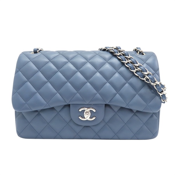 藍色 菱格紋羊皮 COCO 30 JUMBO 肩背包 染色 A58600