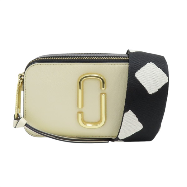 白色/黑色 牛皮 The Snapshot Camera 肩背包 單肩包 【MARC JACOBS 馬克賈伯】