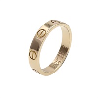 18K黃金 Mini Love 戒指 #50【Cartier 卡地亞】 B4085000