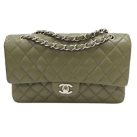 綠色 羊皮 COCO25 鍊帶 肩背包 銀扣 A01112