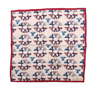 粉紅/紅色 絲綢 絲巾 方巾【vacheron constantin江詩丹頓】