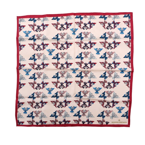 粉紅/紅色 絲綢 絲巾 方巾【vacheron constantin江詩丹頓】
