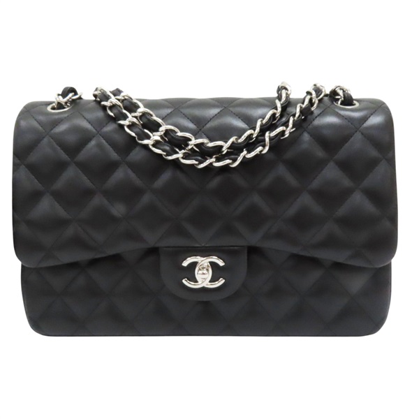 黑色 羊皮 COCO 30 鍊帶 肩背包 銀扣 A58600