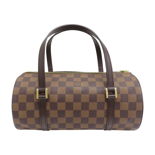 棕色 棋盤格 帆布 Papillon PM 圓筒包 單肩包【LOUIS VUITTON LV 路易威登】 N51304