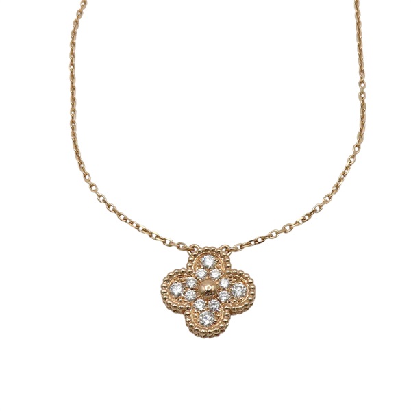 18K玫瑰金 鑽石 Vintage Alhambra 項鍊【Van Cleef ＆ Arpels 梵克雅寶】 VCARP2R300