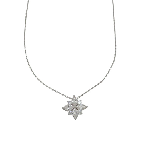 18白K金 六芒星鑽石墜飾 項鍊【JEWELRY 無品牌珠寶】 Diamond 2.9g