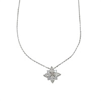 18白K金 六芒星鑽石墜飾 項鍊【JEWELRY 無品牌珠寶】 Diamond 2.9g